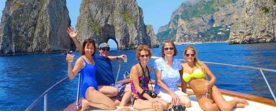 Capri on a private Boat