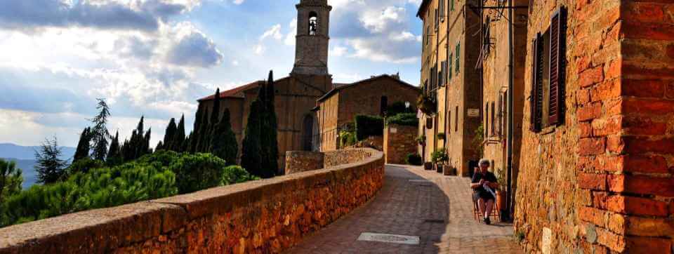 The beautiful Tuscan village of Pienza, Italy