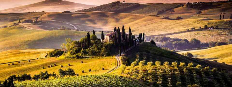 Breathtaking view of Val D'Orcia in Tuscany